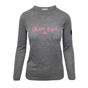 Bella Freud Cherry Bomb Sweater in Grey Wool